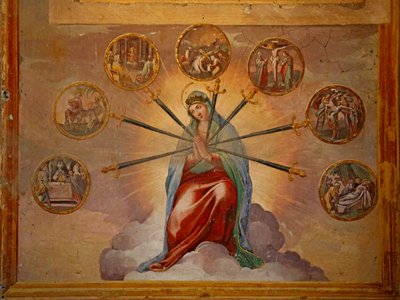 A Variation on the Joys (and Sorrows) of the Virgin Mary: Annunciation, Flight into Egypt, Presentation, Via Crucis, Crucifixion, Deposition, Entombment by Unknown